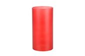 Glas cylinder til lysestage - frosted rød - ø7,0 x 14 cm - 6 stk.
